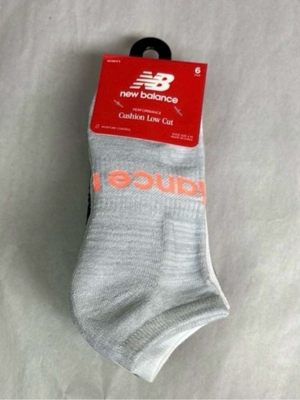 NWT New Balance Socks Women’s 6 Pair Multicolor Low Cut Cushion Athletic Socks